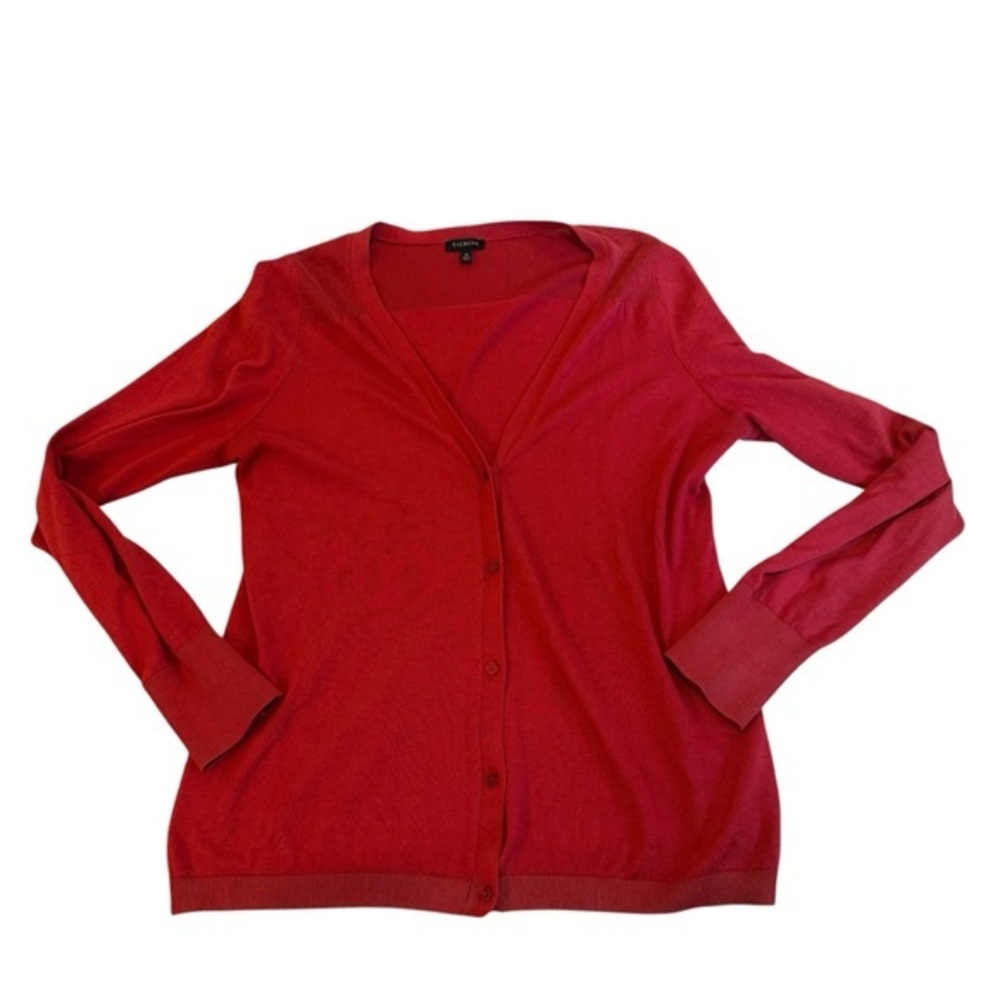 Talbots Red Button-Front Cardigan Sweater – Size M
